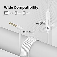 Portronics Conch 10 in-Ear Wired Earphone with 3.5mm Jack, Power Audio, Built-in Mic (White) Portronics Conch 10 in-Ear Wired Earphone with 3.5mm Jack, Power Audio, Built-in Mic (White)
