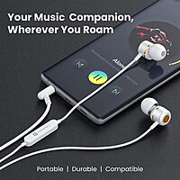 Portronics Conch 10 in-Ear Wired Earphone with 3.5mm Jack, Power Audio, Built-in Mic (White) Portronics Conch 10 in-Ear Wired Earphone with 3.5mm Jack, Power Audio, Built-in Mic (White)