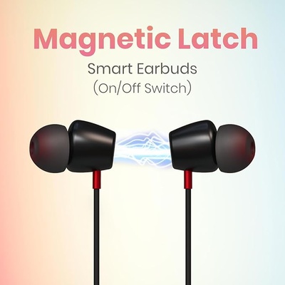 Portronics Harmonics Z11 Wireless Earphones, 35H Playtime, Magnetic ON/OFF, Black Portronics Harmonics Z11 Wireless Earphones, 35H Playtime, Magnetic ON/OFF, Black