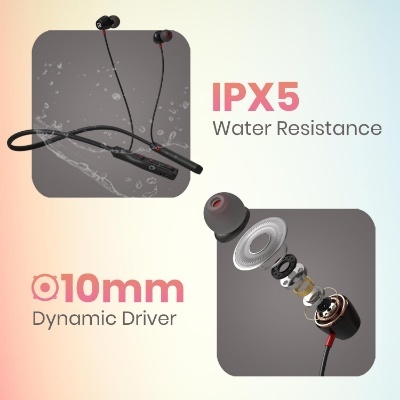 Portronics Harmonics Z11 Wireless Earphones, 35H Playtime, Magnetic ON/OFF, Black Portronics Harmonics Z11 Wireless Earphones, 35H Playtime, Magnetic ON/OFF, Black