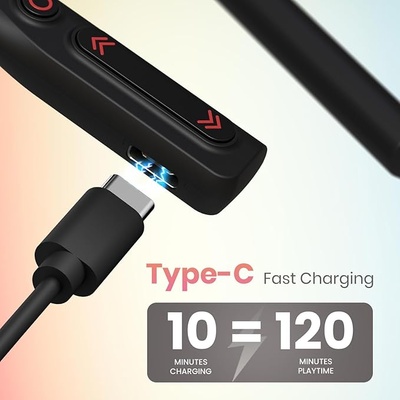 Portronics Harmonics Z11 Wireless Earphones, 35H Playtime, Magnetic ON/OFF, Black Portronics Harmonics Z11 Wireless Earphones, 35H Playtime, Magnetic ON/OFF, Black