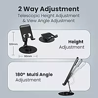 Portronics Mobot 4 Universal Mobile Stand, 360° Rotatable, Adjustable, Foldable & Anti-Skid for Smartphone, Tablets Portronics Mobot 4 Universal Mobile Stand, 360° Rotatable, Adjustable, Foldable & Anti-Skid for Smartphone, Tablets