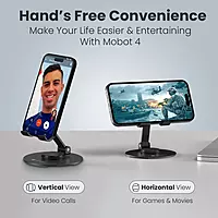 Portronics Mobot 4 Universal Mobile Stand, 360° Rotatable, Adjustable, Foldable & Anti-Skid for Smartphone, Tablets Portronics Mobot 4 Universal Mobile Stand, 360° Rotatable, Adjustable, Foldable & Anti-Skid for Smartphone, Tablets