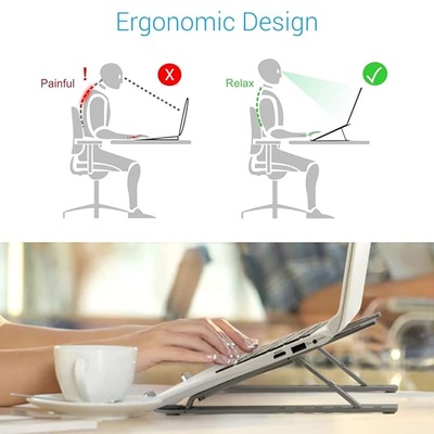 Portronics My Buddy K Portable Laptop Stand with Adjustable Height, Foldable, OverHeating Protection for Laptops & MacBooks Portronics My Buddy K Portable Laptop Stand with Adjustable Height, Foldable, OverHeating Protection for Laptops & MacBooks