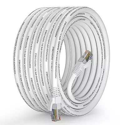 Portronics NetX10 10 Meter CAT-6 LAN Cable | RJ45 Ethernet Cable | 1000 Mbps High-Speed Internet | PVC Jacket | Plug & Play Portronics NetX10 10 Meter CAT-6 LAN Cable | RJ45 Ethernet Cable | 1000 Mbps High-Speed Internet | PVC Jacket | Plug & Play