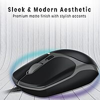 Wired Optical Mouse with 2400 DPI | USB Plug & Play | Ambidextrous Design | 1.5m Cable | 30 Lakh Click Life Wired Optical Mouse with 2400 DPI | USB Plug & Play | Ambidextrous Design | 1.5m Cable | 30 Lakh Click Life