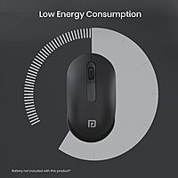 Portronics Toad 13 2.4 GHz Wireless Optical Mouse with USB Nano Receiver, 1200 DPI Resolution Optical Sensor-Black