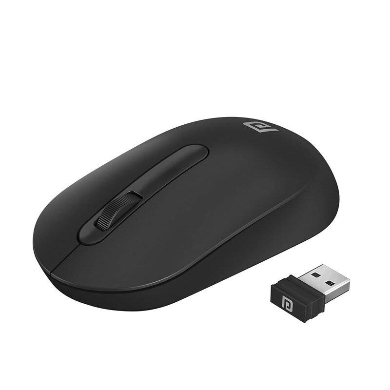 Portronics Toad 13 2.4 GHz Wireless Optical Mouse with USB Nano Receiver, 1200 DPI Resolution Optical Sensor-Black