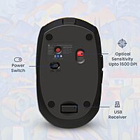 Portronics Toad III Plus Rechargeable Bluetooth Mouse with Bluetooth & 2.4 GHz Wireless Connectivity, Stylish Illustrated Design, 6 Buttons, Soft Silicone Grip for Laptop, PC, Mac (Black) Portronics Toad III Plus Rechargeable Bluetooth Mouse with Bluetooth & 2.4 GHz Wireless Connectivity, Stylish Illustrated Design, 6 Buttons, Soft Silicone Grip for Laptop, PC, Mac (Black)