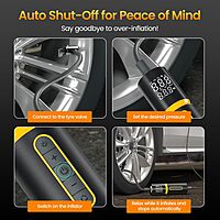 Portronics Vayu 5.0 Lite, Portable 12V DC Corded Tyre Inflator, 150 PSI, Fast Inflation, Digital LED Display, 3M Power Cord, Pressure Detection & Auto Shut Off, LED Light, for Car, Bike, Sport Balls Portronics Vayu 5.0 Lite, Portable 12V DC Corded Tyre Inflator, 150 PSI, Fast Inflation, Digital LED Display, 3M Power Cord, Pressure Detection & Auto Shut Off, LED Light, for Car, Bike, Sport Balls