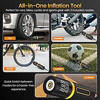 Portronics Vayu 5.0 Lite, Portable 12V DC Corded Tyre Inflator, 150 PSI, Fast Inflation, Digital LED Display, 3M Power Cord, Pressure Detection & Auto Shut Off, LED Light, for Car, Bike, Sport Balls Portronics Vayu 5.0 Lite, Portable 12V DC Corded Tyre Inflator, 150 PSI, Fast Inflation, Digital LED Display, 3M Power Cord, Pressure Detection & Auto Shut Off, LED Light, for Car, Bike, Sport Balls