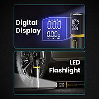 Portronics Vayu 5.0 Rechargeable Tyre Inflator with Fast Inflation, Preset Modes, Digital Display, Flashlight Torch, Auto Shut-Off, Air Pump Compressor for Car & Bike (Black) Portronics Vayu 5.0 Rechargeable Tyre Inflator with Fast Inflation, Preset Modes, Digital Display, Flashlight Torch, Auto Shut-Off, Air Pump Compressor for Car & Bike (Black)