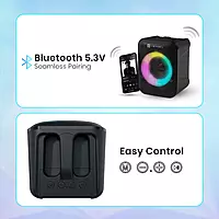 Portronics Apollo One 20W Wireless Bluetooth Portable Speaker with Wireless Karaoke Mic(Black) Portronics Apollo One 20W Wireless Bluetooth Portable Speaker with Wireless Karaoke Mic(Black)