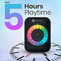 Portronics Apollo One 20W Wireless Bluetooth Portable Speaker with Wireless Karaoke Mic(Black) Portronics Apollo One 20W Wireless Bluetooth Portable Speaker with Wireless Karaoke Mic(Black)