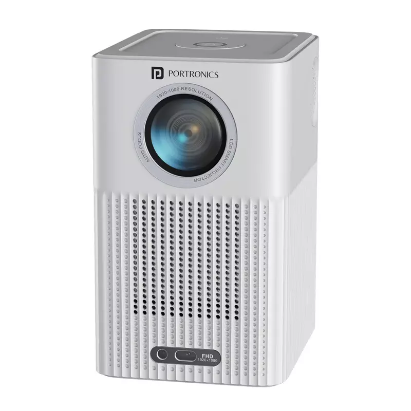 Portronics Beem 500 Smart LED Projector - 6700 Lumens Brightness, Wireless Connectivity, 1080P HD, Built-in Speaker, Compact & Portable Portronics Beem 500 Smart LED Projector - 6700 Lumens Brightness, Wireless Connectivity, 1080P HD, Built-in Speaker, Compact & Portable