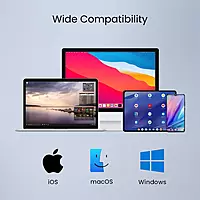 Portronics Bubble Dock Bluetooth + Wireless Keyboard  | Rechargeable | Black | 1 Year Warranty