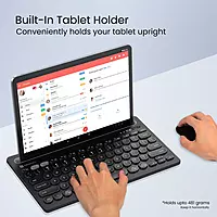 Portronics Bubble Dock Bluetooth + Wireless Keyboard  | Rechargeable | Black | 1 Year Warranty
