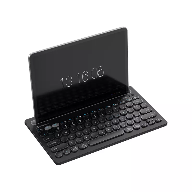 Portronics Bubble Dock Bluetooth + Wireless Keyboard  | Rechargeable | Black | 1 Year Warranty