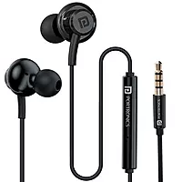 Portronics Gamma A In-Ear Metal Magnetic Earbuds – On/Off/Volume Switch | TPE Cable | 3.5mm | Black