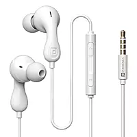 Portronics Kappa A In-Ear Earbuds – On/Off/Volume Switch | TPE Cable | 3.5mm | White