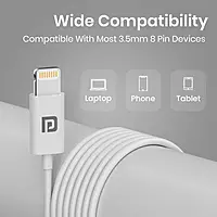 Portronics Conch Theta L In-Ear Earbuds – Lightning | On/Off/Volume Switch | White |