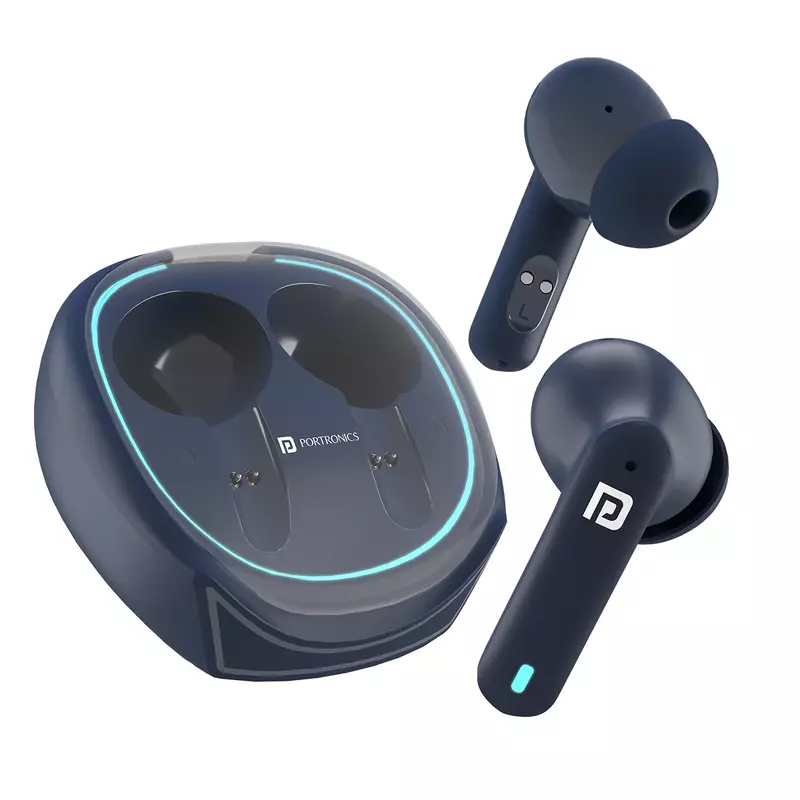 Portronics Harmonics Twins S11 TWS Earbuds – Auto ENC | 30 Hour Playtime | 10mm Driver | Touch Control | Bluetooth 5.3 | In‑Ear Design