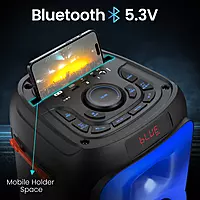 Iron Beats III Party Speaker with Karaoke Mic | Bluetooth 5.3| 1 Year Warranty