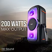 Iron Beats III Party Speaker with Karaoke Mic | Bluetooth 5.3| 1 Year Warranty