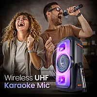 Iron Beats III Party Speaker with Karaoke Mic | Bluetooth 5.3| 1 Year Warranty