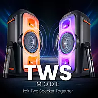 Iron Beats III Party Speaker with Karaoke Mic | Bluetooth 5.3| 1 Year Warranty