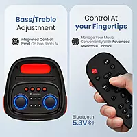 Portronics Iron Beats Wireless Bluetooth Party Speaker – 250W Output| BT 5.3 | Black