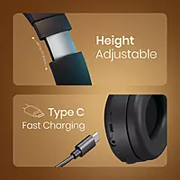 POR 3149 Muffs M5 Wireless Headphones – Bluetooth 5.3 Hybrid ANC Quad Mic 50H Playtime