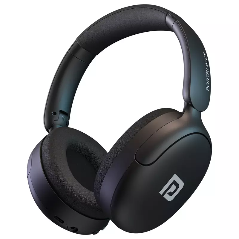 POR 3149 Muffs M5 Wireless Headphones – Bluetooth 5.3 Hybrid ANC Quad Mic 50H Playtime