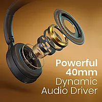 POR 3149 Muffs M5 Wireless Headphones – Bluetooth 5.3  Hybrid ANC  Quad Mic  50H Playtime