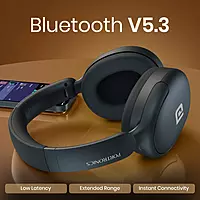 POR 3149 Muffs M5 Wireless Headphones – Bluetooth 5.3 Hybrid ANC Quad Mic 50H Playtime
