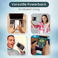 Portronics Power Pebble – 10000mAh 22W Ultra Slim Power Bank (White)