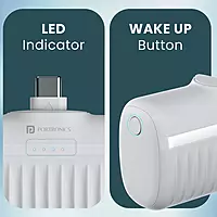 Portronics Power Pebble 5000mAh Powerbank – 20W PD Output | Foldable Pin | LED Indicator (White)