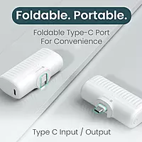 Portronics Power Pebble – 10000mAh 22W Ultra Slim Power Bank (White)