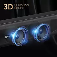 POR 2547 Pure Sound 107 Soundbar – 200W | Subwoofer | Bluetooth, USB, HDMI, SD, AUX| Black