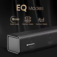 POR 2547 Pure Sound 107 Soundbar – 200W | Subwoofer | Bluetooth, USB, HDMI, SD, AUX| Black