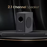 POR 2547 Pure Sound 107 Soundbar – 200W | Subwoofer | Bluetooth, USB, HDMI, SD, AUX| Black