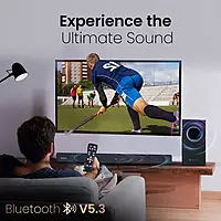 POR 2547 Pure Sound 107 Soundbar – 200W | Subwoofer | Bluetooth, USB, HDMI, SD, AUX| Black