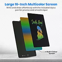 Portronics RuffPad is an innovative LCD drawing pad that allows you to sketch, write, and doodle effortlessly. With app access, you can save and share your creations easily. Perfect for all ages!