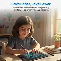 Portronics RuffPad is an innovative LCD drawing pad that allows you to sketch, write, and doodle effortlessly. With app access, you can save and share your creations easily. Perfect for all ages!