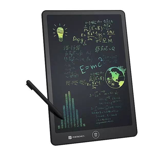 Portronics RuffPad is an innovative LCD drawing pad that allows you to sketch, write, and doodle effortlessly. With app access, you can save and share your creations easily. Perfect for all ages!