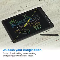 Portronics RuffPad is an innovative LCD drawing pad that allows you to sketch, write, and doodle effortlessly. With app access, you can save and share your creations easily. Perfect for all ages!