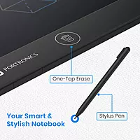 Portronics RuffPad is an innovative LCD drawing pad that allows you to sketch, write, and doodle effortlessly. With app access, you can save and share your creations easily. Perfect for all ages!