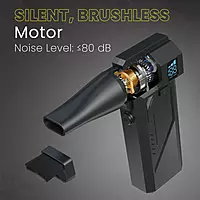 Portronics Tornado PRO Air Blower – Portable Air Duster Blower | Rechargeable | 130,000 RPM | Black