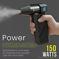 Portronics Tornado PRO Air Blower – Portable Air Duster Blower | Rechargeable | 130,000 RPM | Black