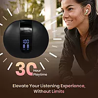 POR 2682 Harmonics Twins 29 TWS Earbuds – Bluetooth 5.4 In-Ear Bass 30H Playtime Display Black